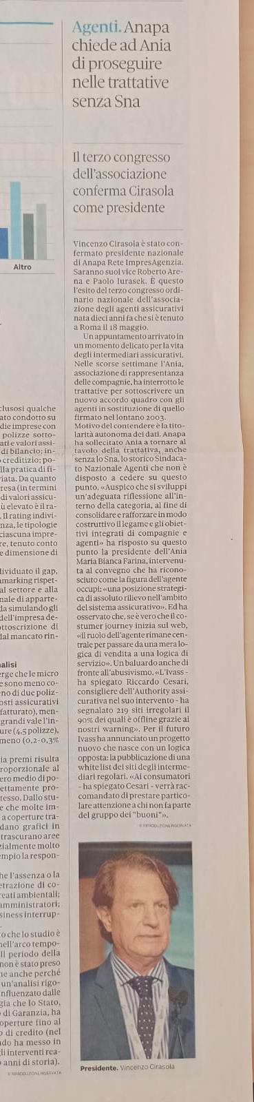 il 3 congresso congerma Cirasola_Il sole 24 ore